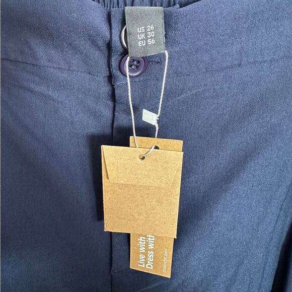 Bloomchic Wide Leg Cropped Pants Navy - Picture 5 of 7